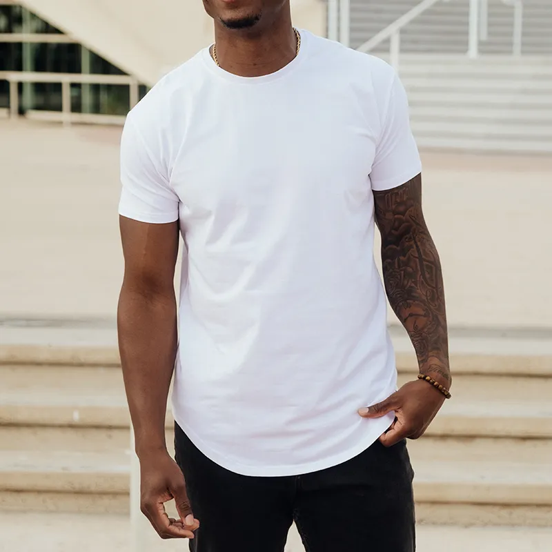 021 ESSENTIAL DROP-CUT T-SHIRT - WHITE