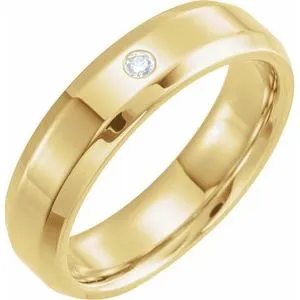 .04 CTW Diamond 6 mm Beveled-Edge Band 124232 - 6 mm