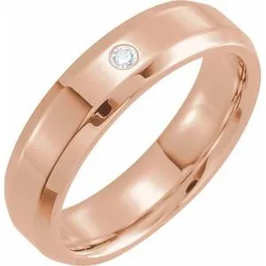 .04 CTW Diamond 6 mm Beveled-Edge Band 124232 - 6 mm