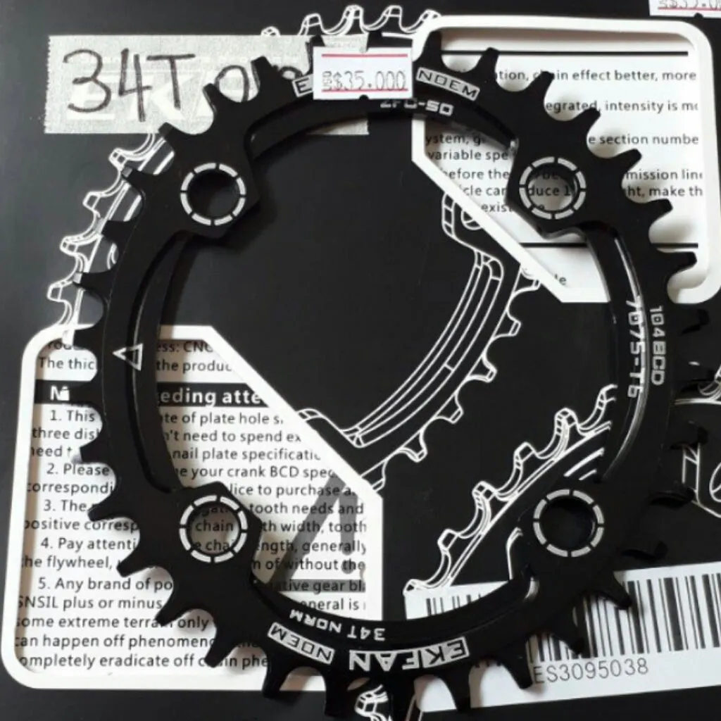 104bcd OVAL Narrow Wide Single Speed Chain Ring