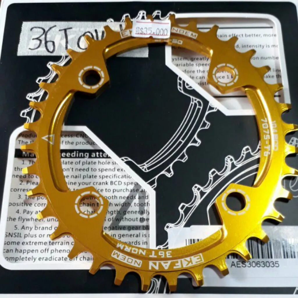 104bcd OVAL Narrow Wide Single Speed Chain Ring