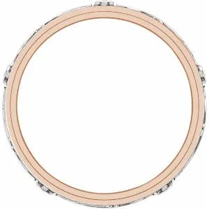 14K Rose/White Infinity-Inspired Band 653679 - 6.5 mm