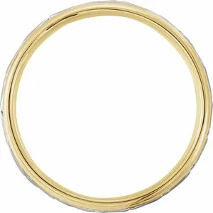 14K Yellow & White Woven-Design Band 50985 - 8 mm