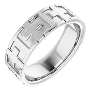 14K Yellow Cross Band 51799 - 7 mm
