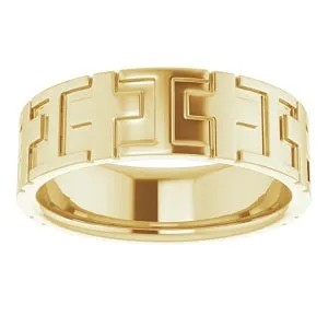 14K Yellow Cross Band 51799 - 7 mm
