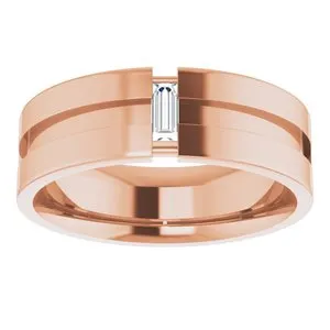 1/8 CT Diamond Notched Band 124420 - 7 mm