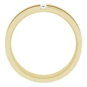 1/8 CT Diamond Notched Band 124420 - 7 mm
