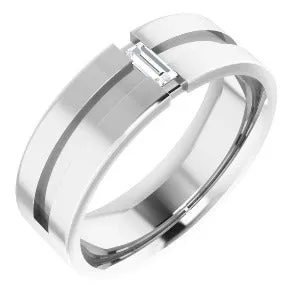 1/8 CT Diamond Notched Band 124420 - 7 mm