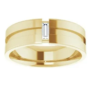 1/8 CT Diamond Notched Band 124420 - 7 mm