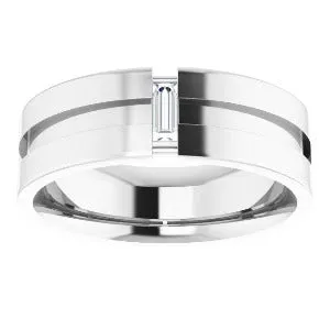 1/8 CT Diamond Notched Band 124420 - 7 mm