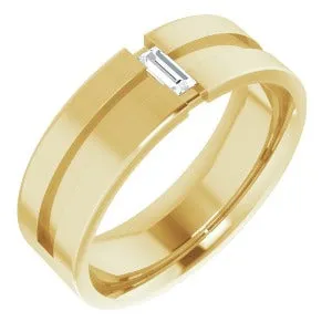 1/8 CT Diamond Notched Band 124420 - 7 mm