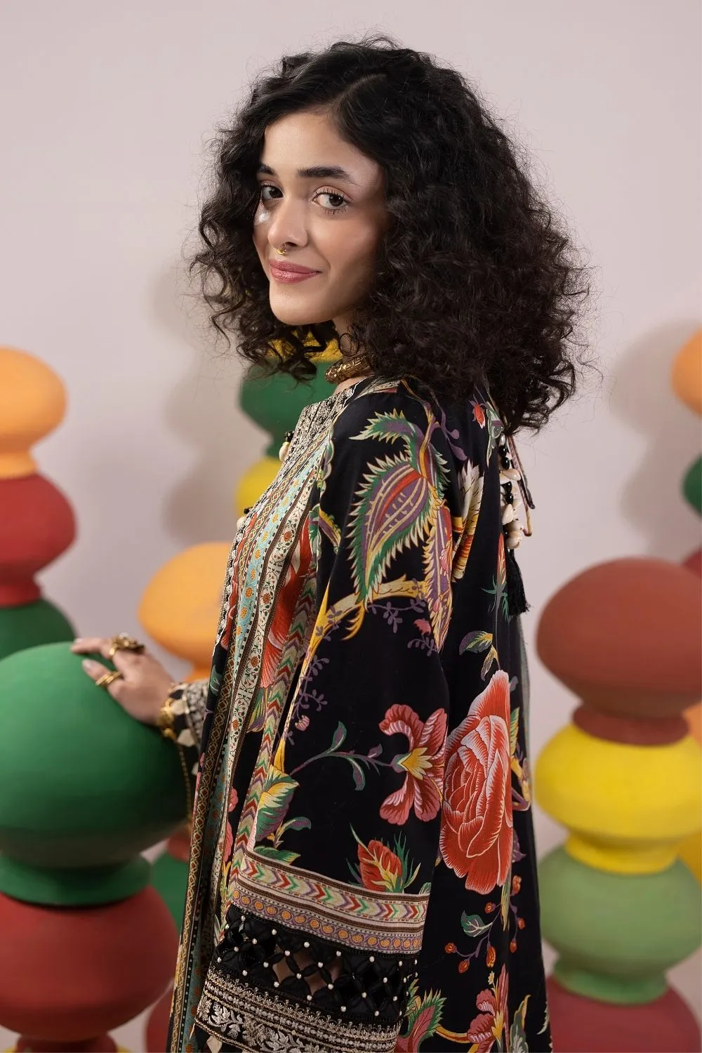 3PC Unstitched | Embroidered Lawn Suit | Chiffon Dupatta