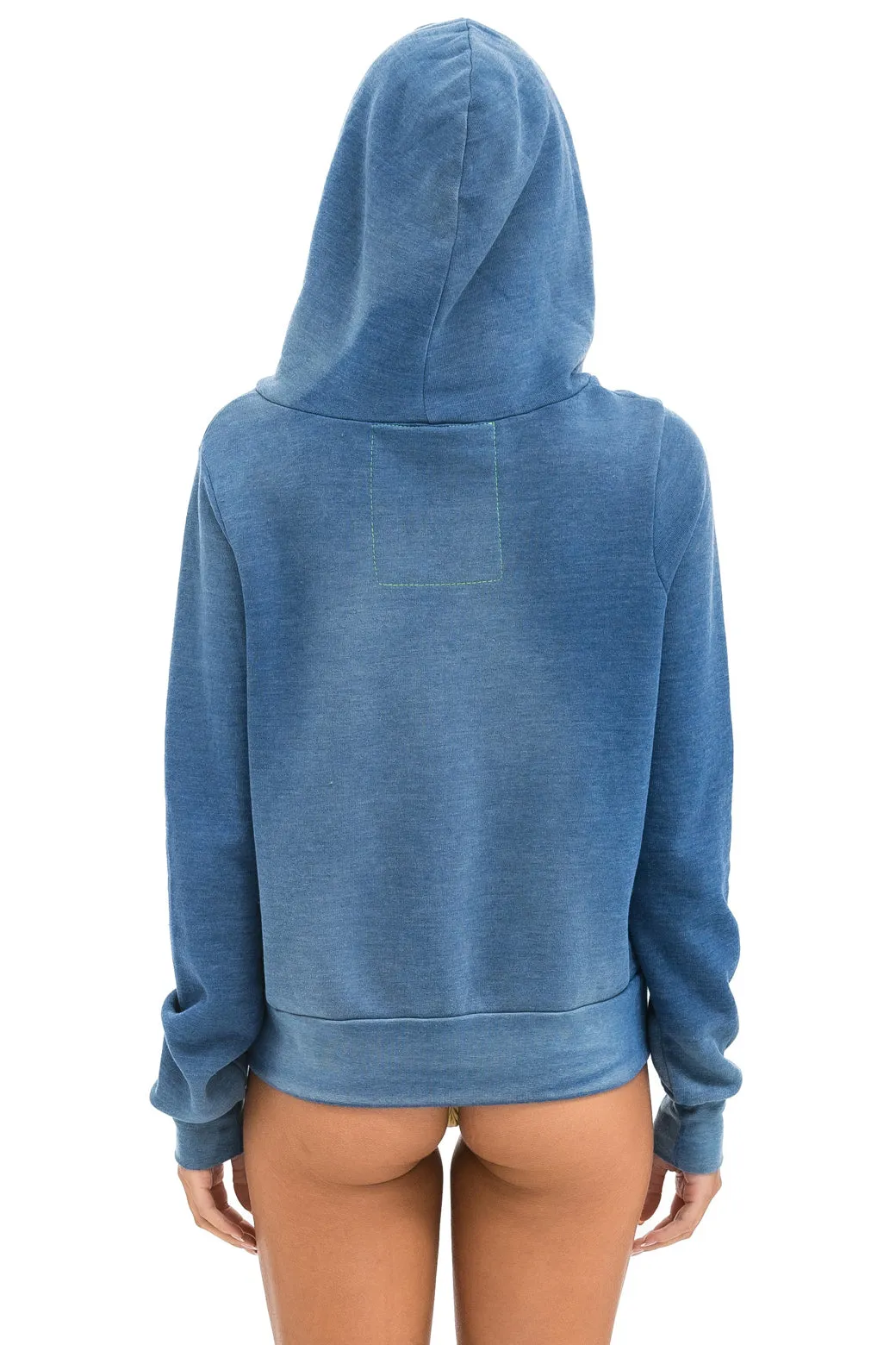 5 STRIPE HOODIE - FADED WATER