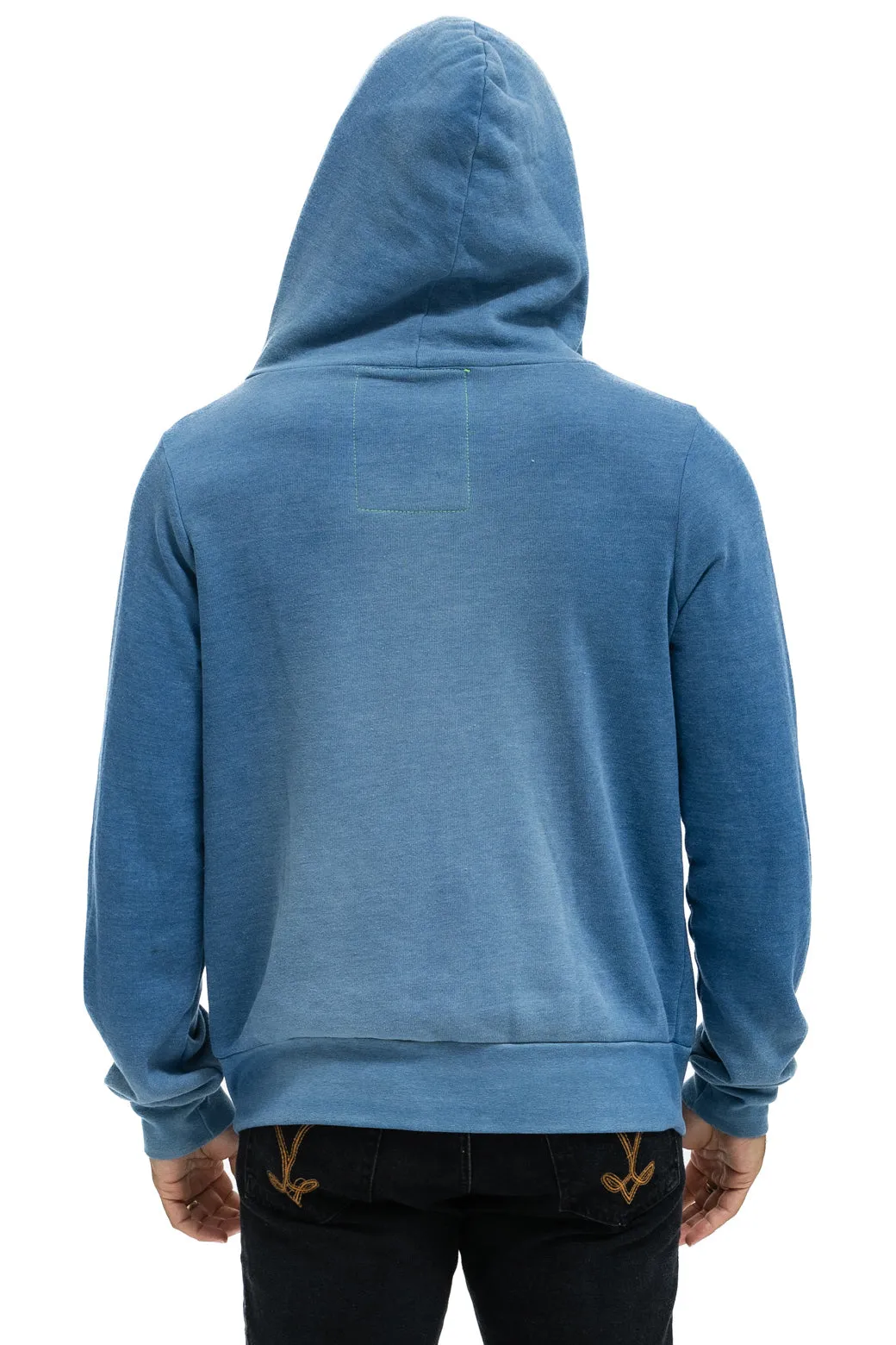 5 STRIPE HOODIE - FADED WATER