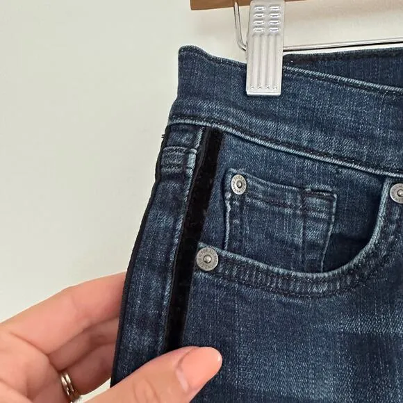7 for all Mankind B(air) The Ankle Skinny Jeans Dark Wash Blue
