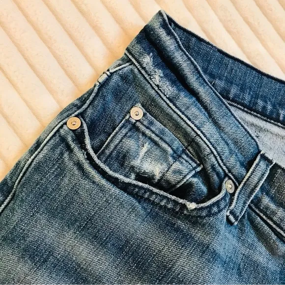 7Fam 7 For All Mankind Distressed Skinny Jeans Women’s size 30 10 medium