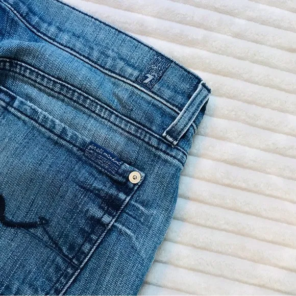 7Fam 7 For All Mankind Distressed Skinny Jeans Women’s size 30 10 medium