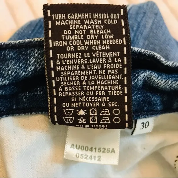 7Fam 7 For All Mankind Distressed Skinny Jeans Women’s size 30 10 medium
