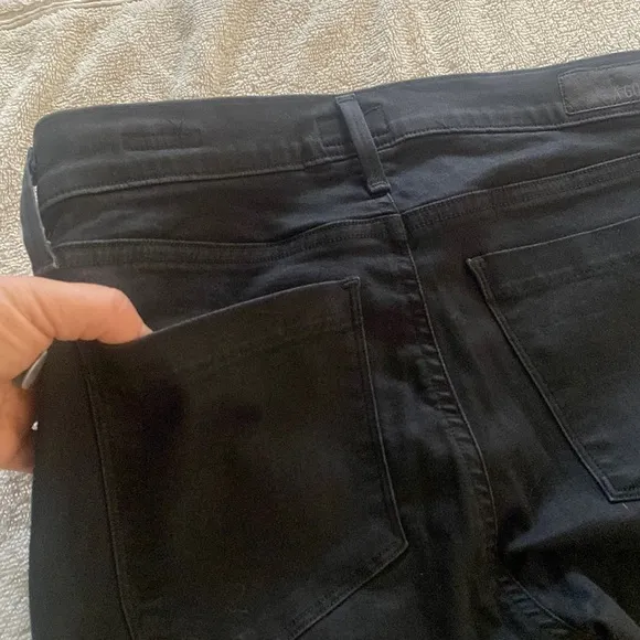 AGOLDE from Bloomingdale’s stretchy black washed Colette style skinny jeans