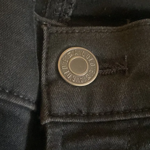 AGOLDE from Bloomingdale’s stretchy black washed Colette style skinny jeans