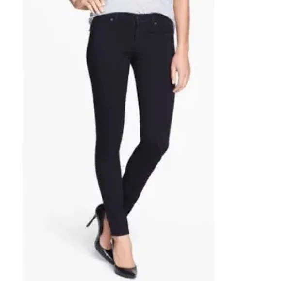 AGOLDE from Bloomingdale’s stretchy black washed Colette style skinny jeans