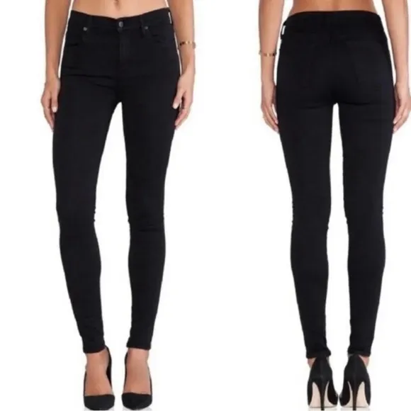 AGOLDE Sophie High Rise Feel Good Black Skinny Crop Jeans Size 27