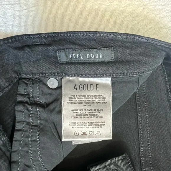AGOLDE Sophie High Rise Feel Good Black Skinny Crop Jeans Size 27