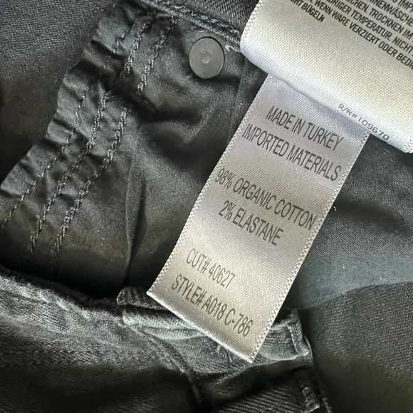 AGOLDE Sophie High Rise Feel Good Black Skinny Crop Jeans Size 27