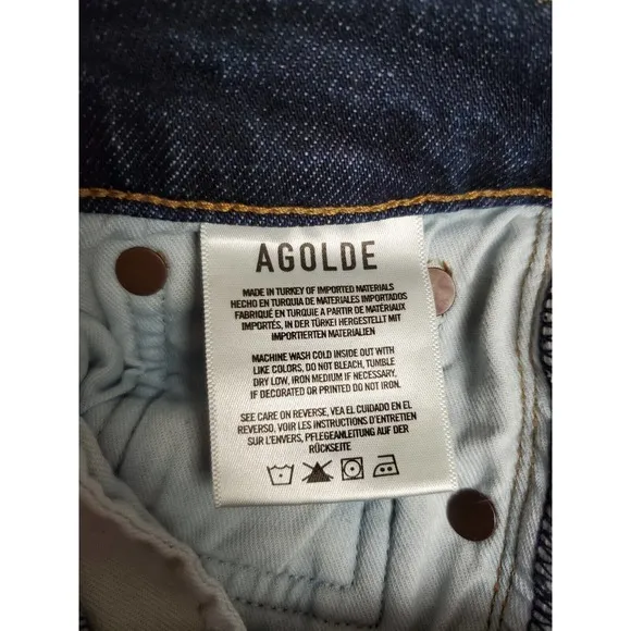 Agolde Sophie Mid Rise Skinny Jeans Cabana Wash Style #A018-1256 Size 28 Boho