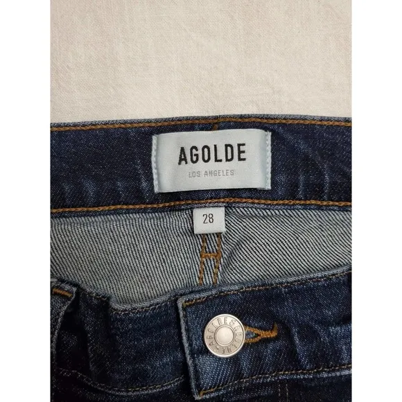 Agolde Sophie Mid Rise Skinny Jeans Cabana Wash Style #A018-1256 Size 28 Boho