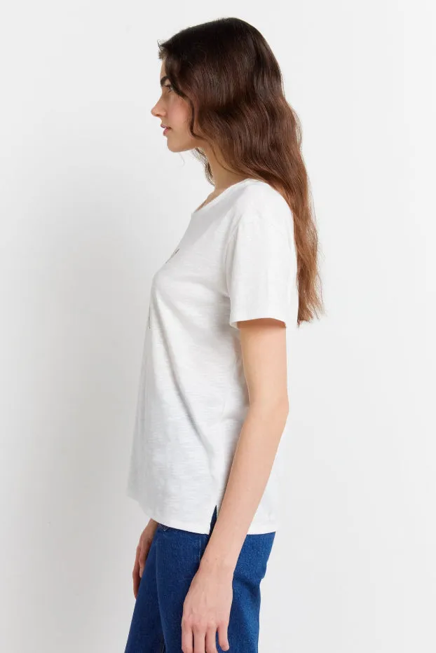 ALIX FLORAL MESSAGE T-SHIRT