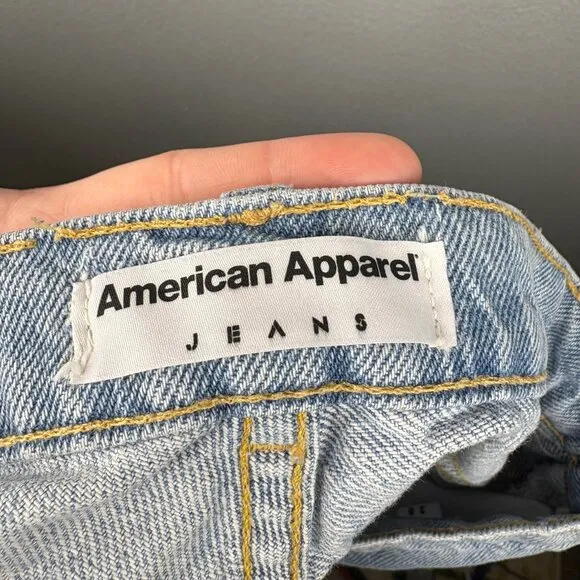 American Apparel Mini 100% Cotton Denim Shorts