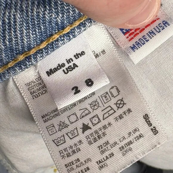 American Apparel Mini 100% Cotton Denim Shorts