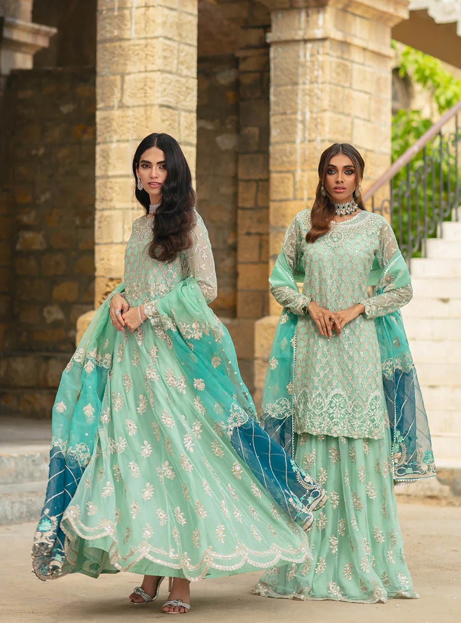 AZRAH | Zainab Chottani Wedding Festive Collection 2021 | Unstitched Embroidered Net and Organza Suits