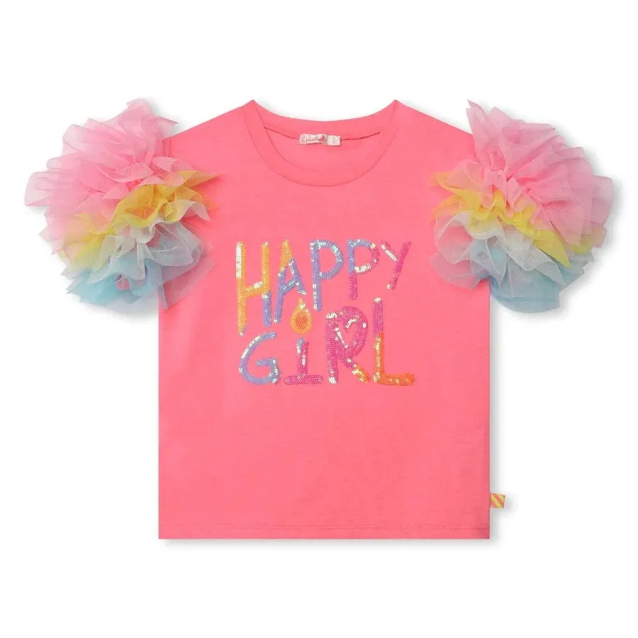 BILLIEBLUSH - Happy Girl T & Sequin Shorts - Pink