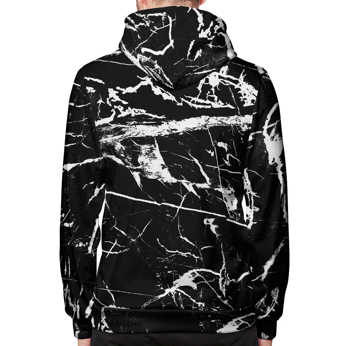 Black Marble Pullover Hoodie