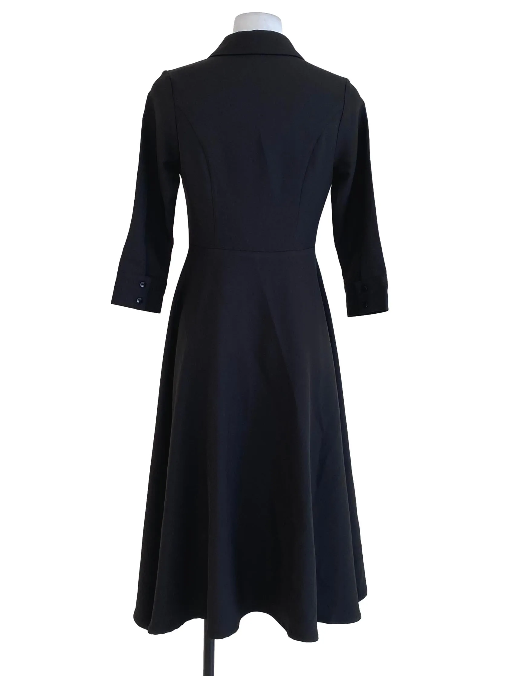 Black Plain Shirt Dress LB