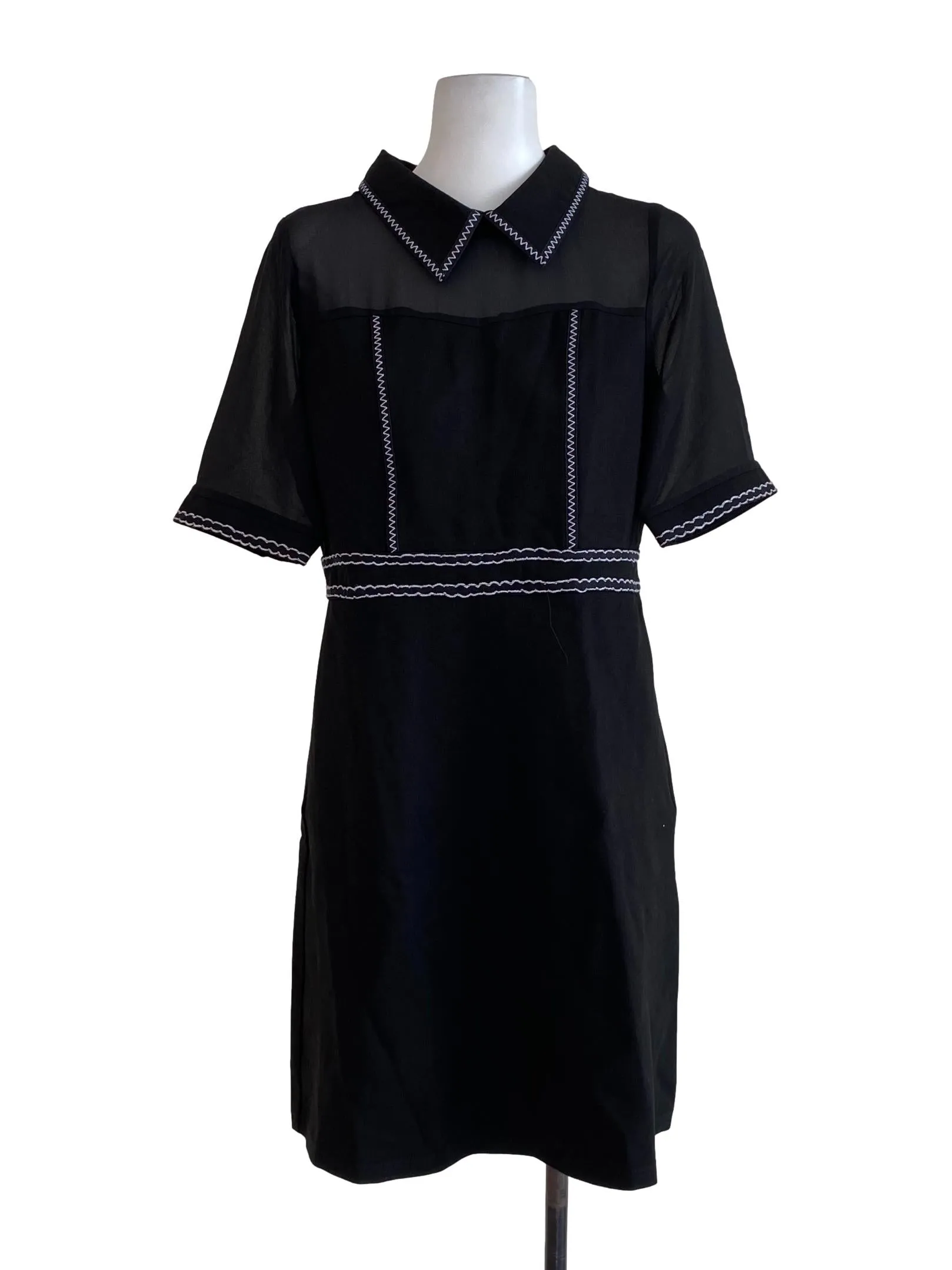 Black Plain Shirt Dress