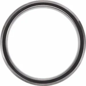 Black PVD Tungsten Beveled Edge Band TAR105B - 6 mm