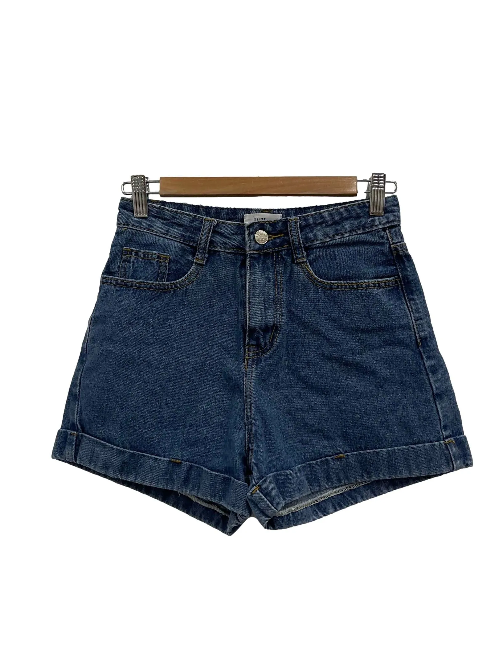 Blue High Waist Denim Shorts