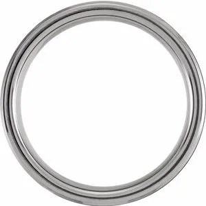 Blue PVD Tungsten Grooved Beveled-Edge Band TAR52139 - 7 mm