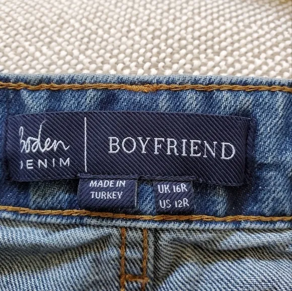 Boden Boyfriend Style Denim Jeans.  Size 12R