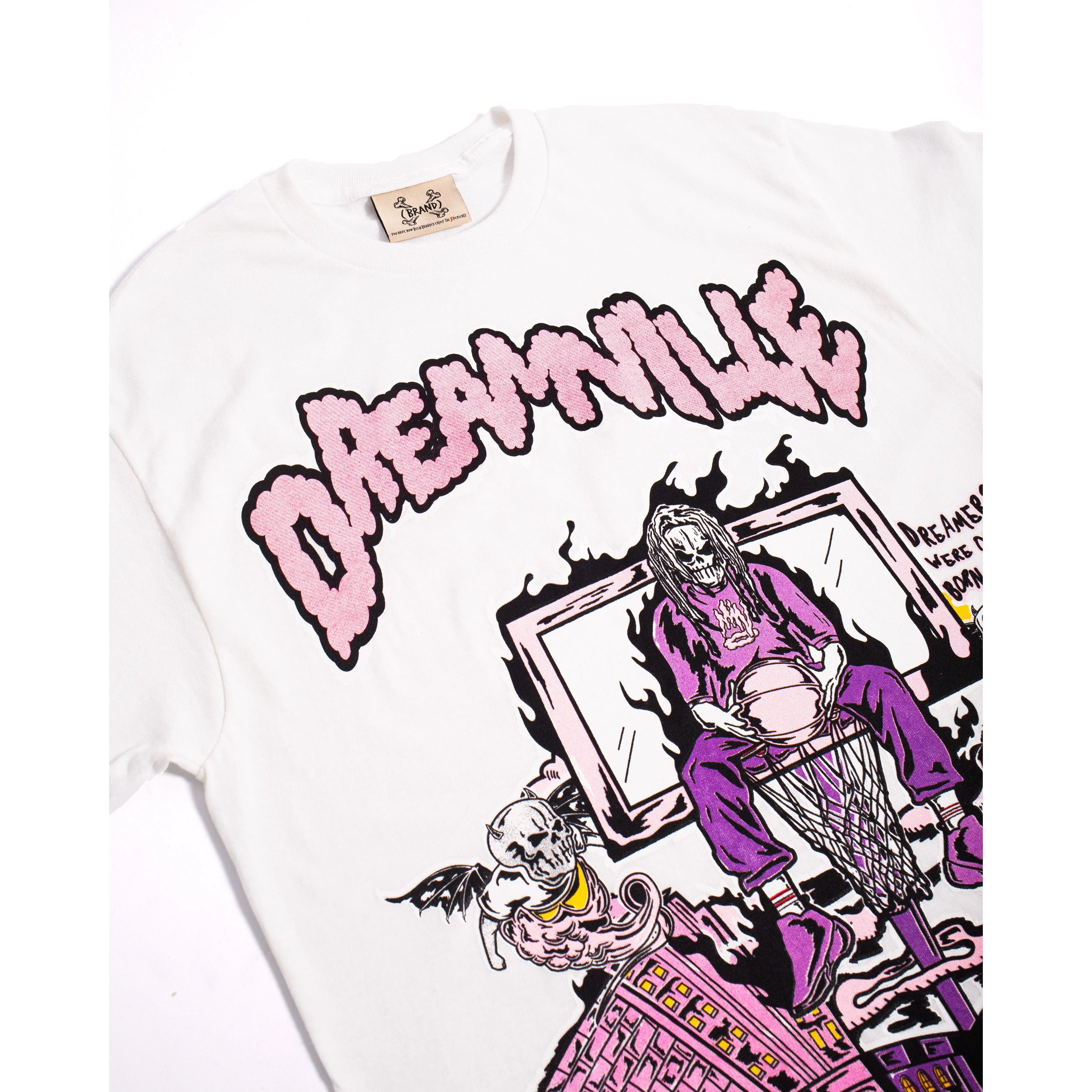 BRAND X DREAMVILLE BORN SINNERS TSHIRT (WHITE)