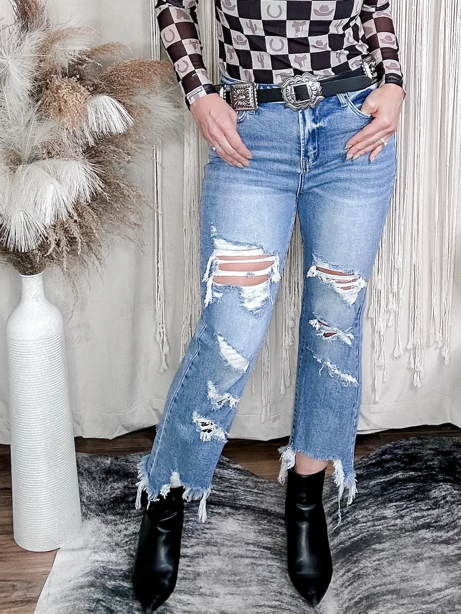 Brie Distressed Crop Jean