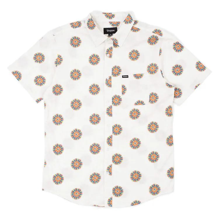 Brixton Charter Print S/S Woven Shirt Off White/Autumn