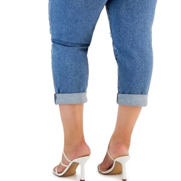 CELEBRITY PINK Jeans Plus Sz 20 The Bestie Lt Blue MODERN Open Knee DISTRESSED