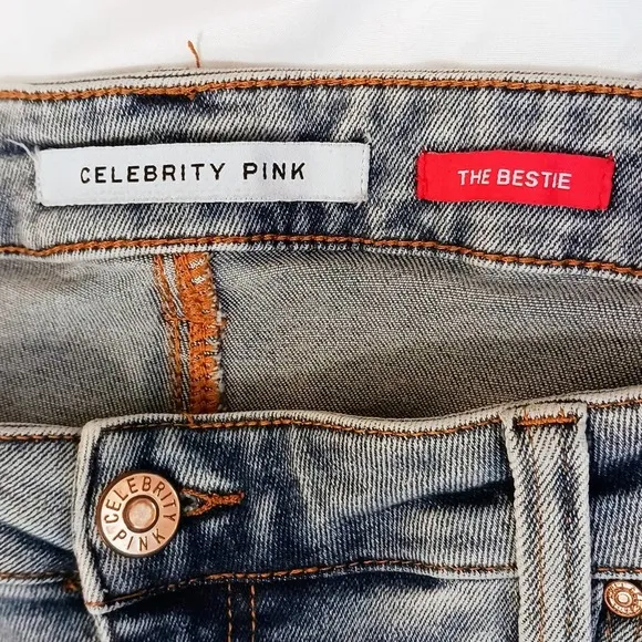 CELEBRITY PINK Jeans Plus Sz 20 The Bestie Lt Blue MODERN Open Knee DISTRESSED