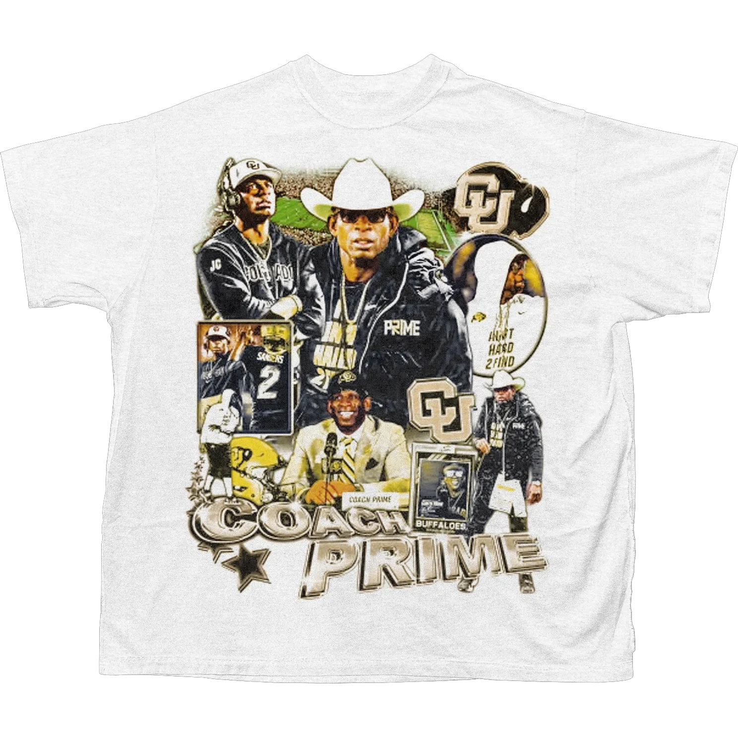 COACH PRIME COLLAGE T-SHIRT (WHITE)