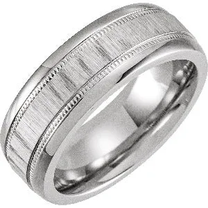 Cobalt Coin Edge Band COR52148 - 8 mm
