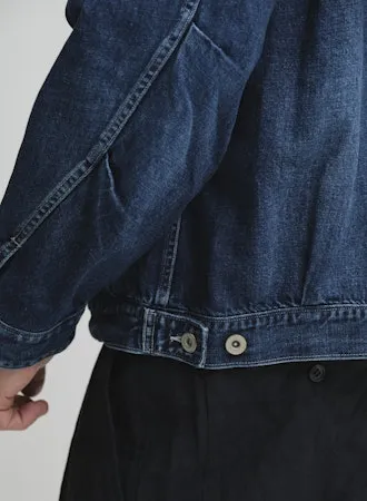CO/LI Denim Short Jacket | Indigo Blue